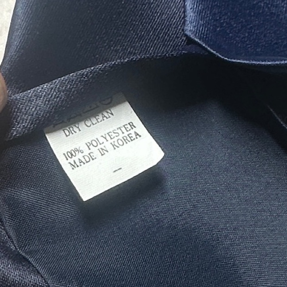 Steven Harris Mens Navy Blue Solid Satin Handmade Polyester Necktie Classic Tie - Picture 6 of 7